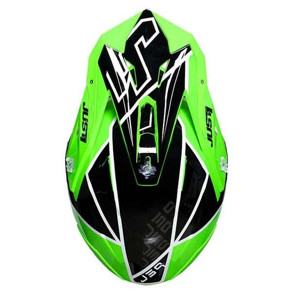JUST 1 - J39 THRUSTER HELMET - BLACK/WHITE/GREEN