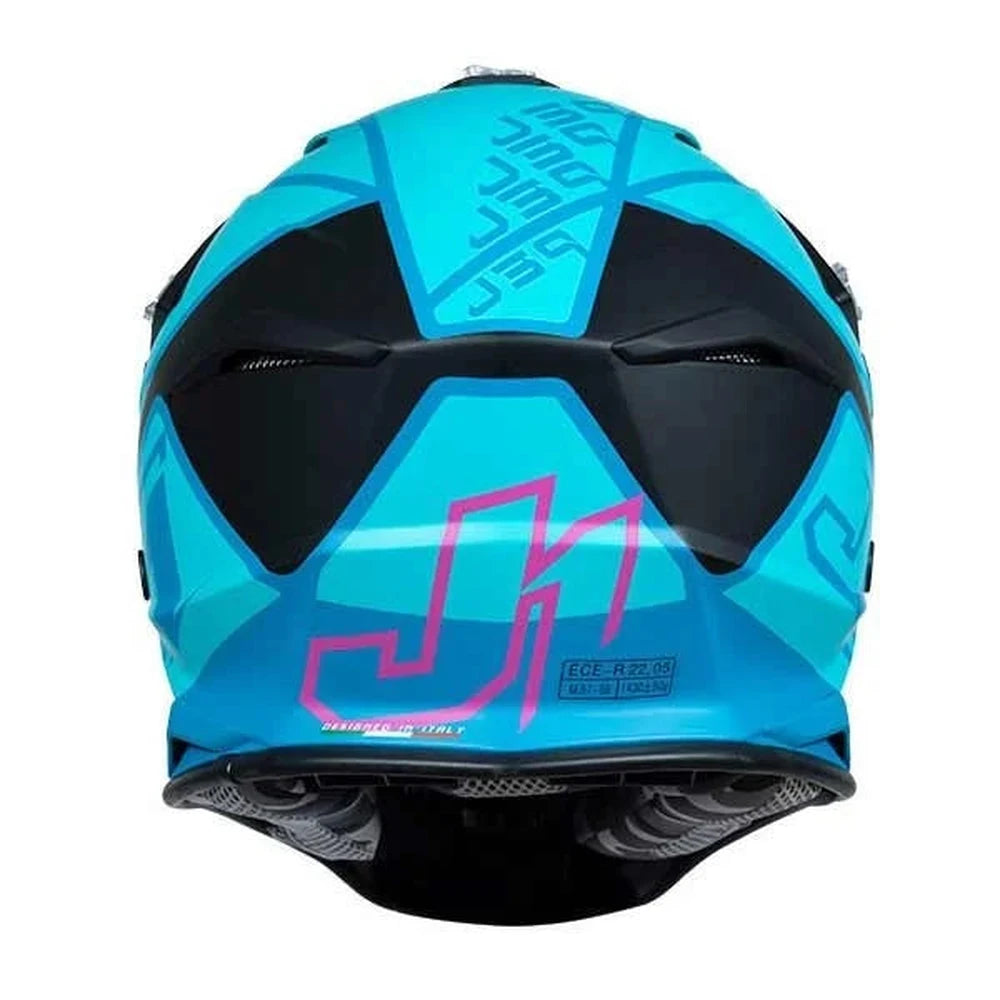 JUST 1 - J39 THRUSTER HELMET - PETROL BLUE/FUXIA/BLACK