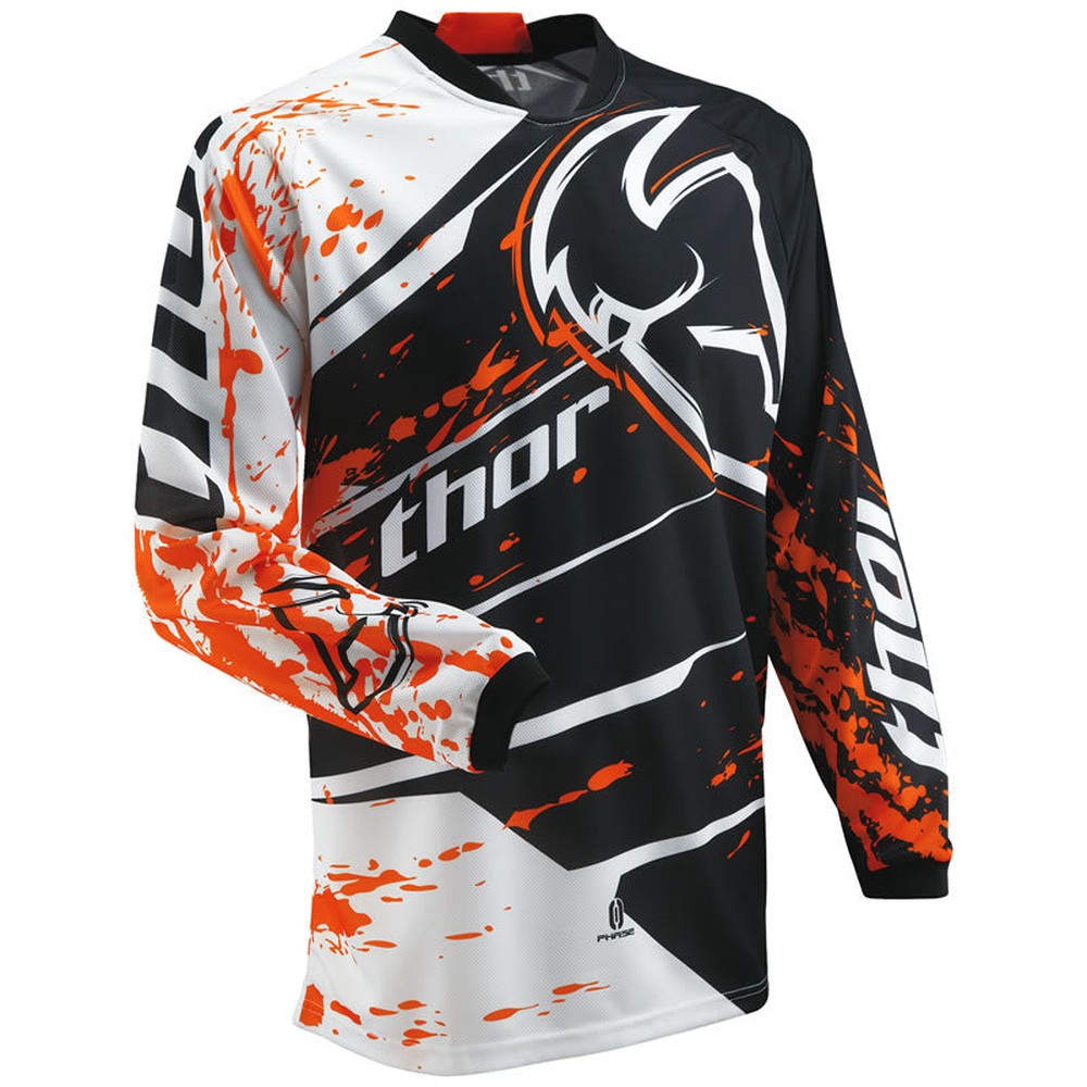 JERSEY - THOR S13 PHASE JERSEY YOUTH - SPLATTER ORANGE