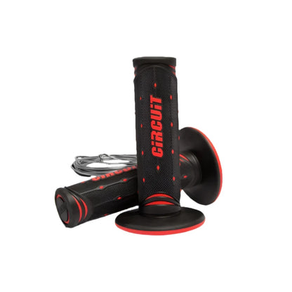 GRIPS - Circuit Equipment JUPITER Racing Grip - Black/Red