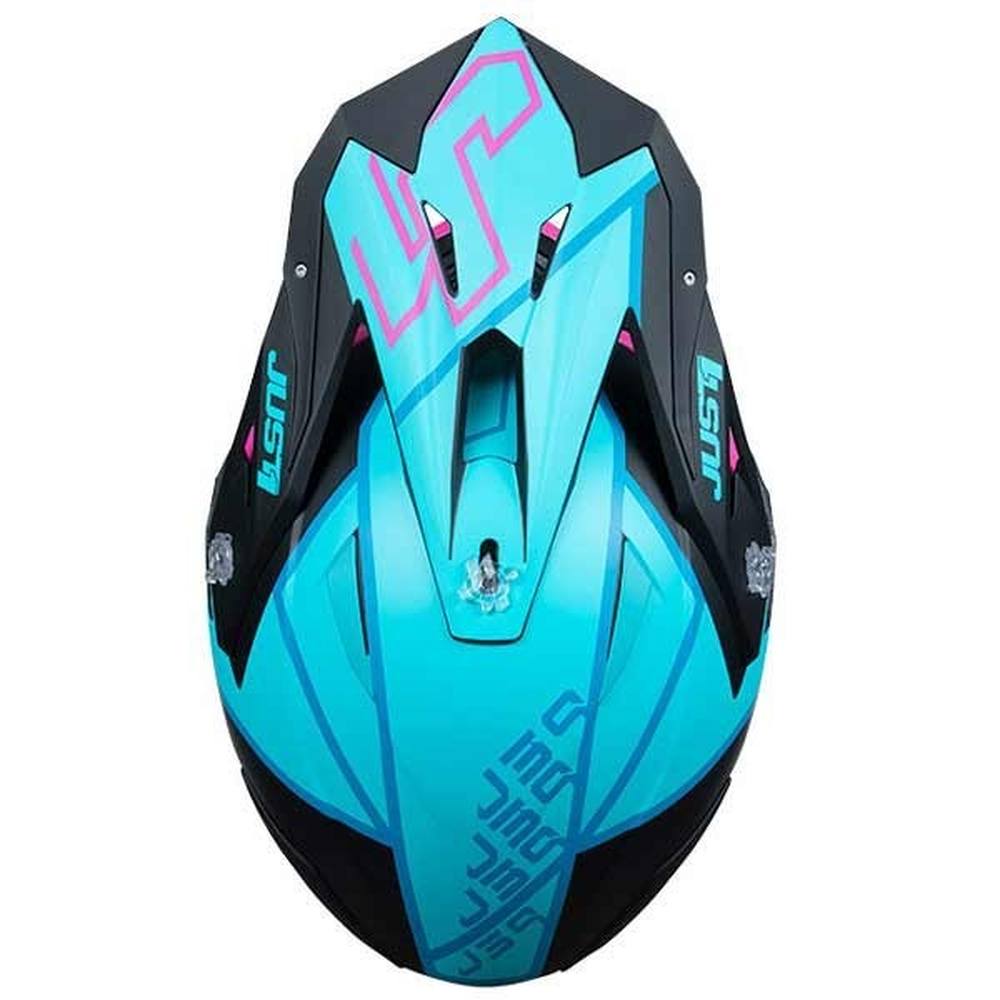 JUST 1 - J39 THRUSTER HELMET - PETROL BLUE/FUXIA/BLACK
