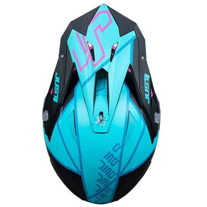 JUST 1 - J39 THRUSTER HELMET - PETROL BLUE/FUXIA/BLACK