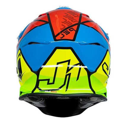 JUST 1 - J39 THRUSTER HELMET - YELLOW/RED/BLUE